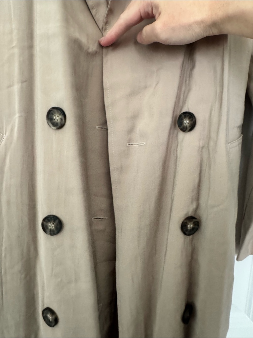NWOT Love Bonito Trench Unlined Size 4 - Picture 4 of 6